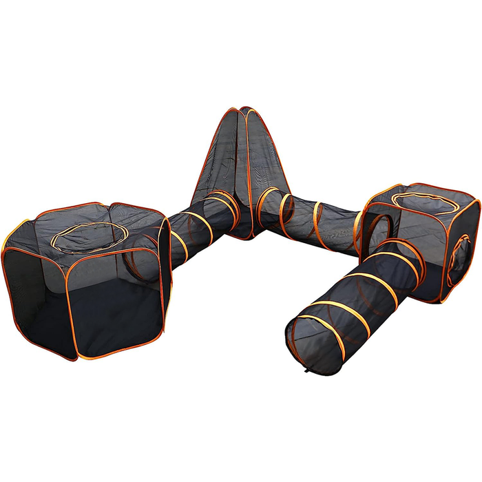 6 in 1 Outdoor Pet Playpen Pop Up Mesh Play Tunnel House