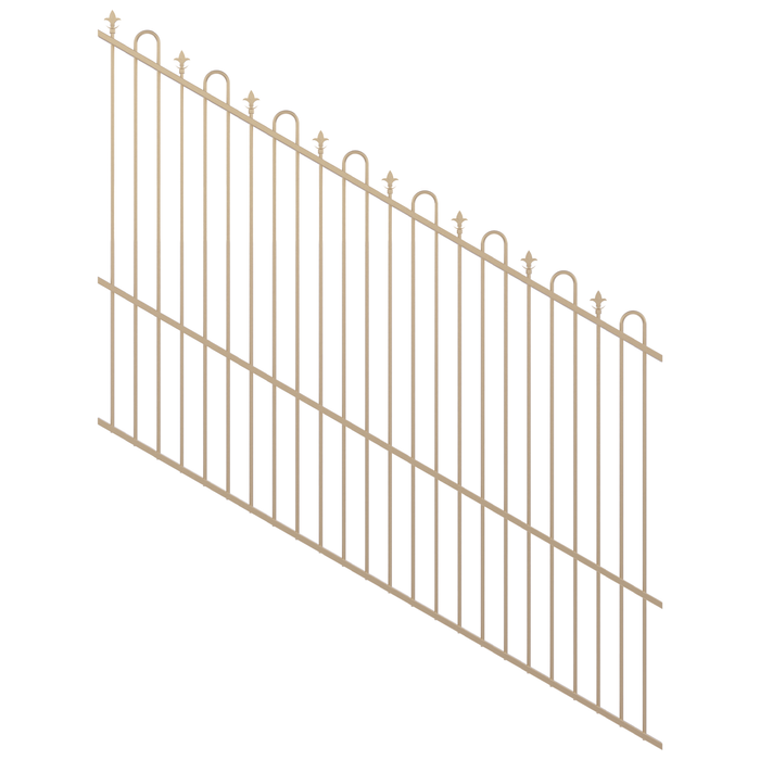 ProtectorAl 1201 - 2400 x 1800mm Primrose Raked 16-30º Loop And Spear Top Pool Fence Panel