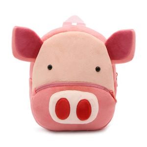 Anypack 3d Pink Pig Kids Backpack Cute Cartoon Plush School Bag For Toddlers Boys Girls Lightweight Travel Gift