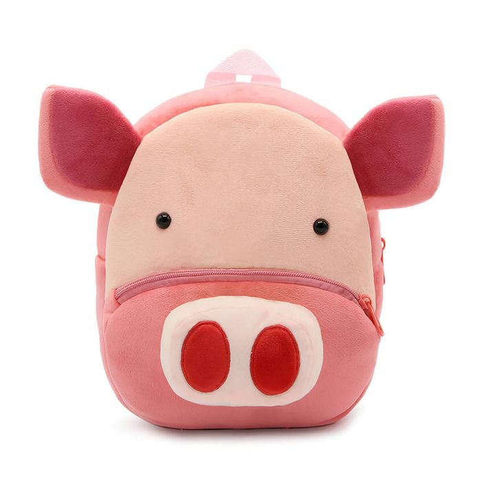 Anypack 3d Pink Pig Kids Backpack Cute Cartoon Plush School Bag For Toddlers Boys Girls Lightweight Travel Gift