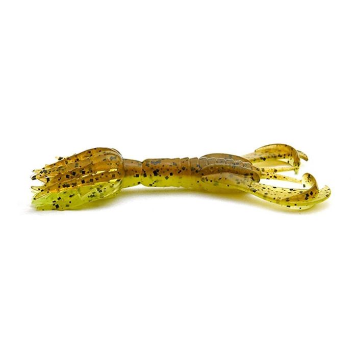Keitech Hyper Spider 3.2" Scented Soft Plastic Fishing Lure 401T Green Pumpkin Chartreuse