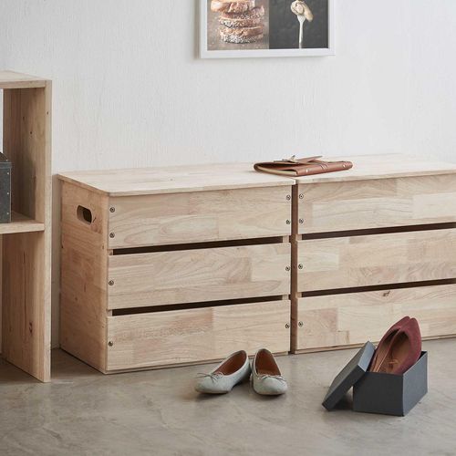 Natural Signature Single Raw Natural Multi-functional Wooden Storage ...