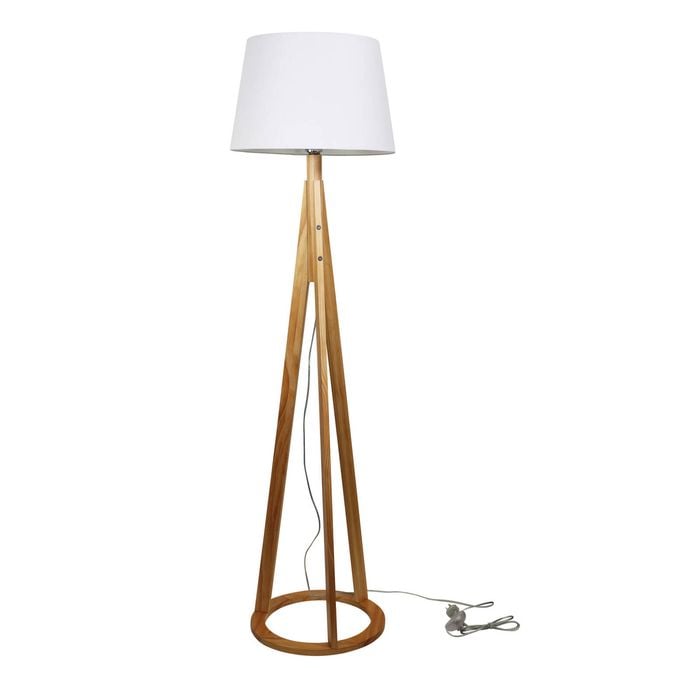 Oriel Lighting Stabb Complete Base & Shade Floor Lamp White