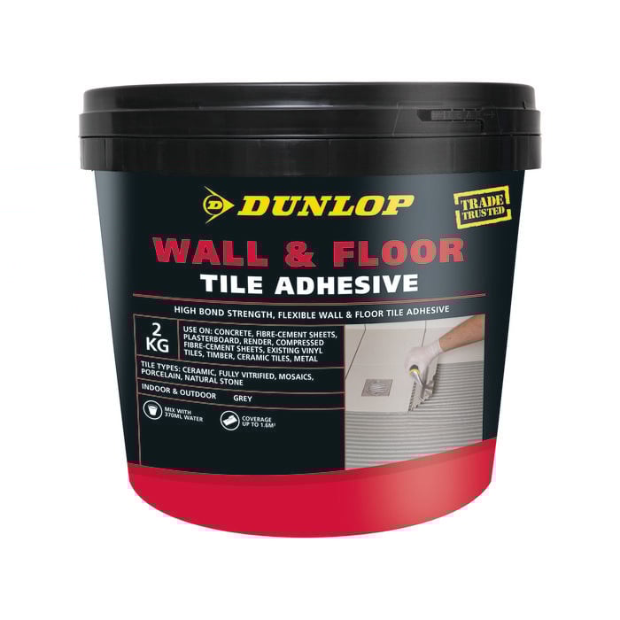 Dunlop 2kg Wall And Floor Tile Adhesive