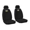 Official Caterpillar Heavy Duty Canvas Black Front Universal Car Seat Covers Cat Universal Fit