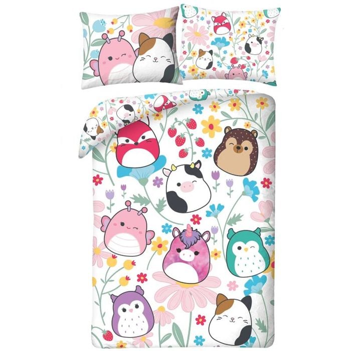 Squishmallows Squad Polyester Quilt Cover Set - Single Bed Size