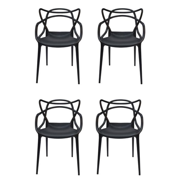 Sk Designer Living | Pack Of 4 | Replica Philippe Starck Masters Chair - Black