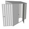 Build-a-Shed 0.8 x 2.3 x 2m Hinged Door Tunnel Shed With Single Hinged Side Door - Zinc