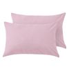LINENOVA 2PCS 100% Cotton Pillow Cases Slip Cover Pillowcase - Dusty Pink Standard