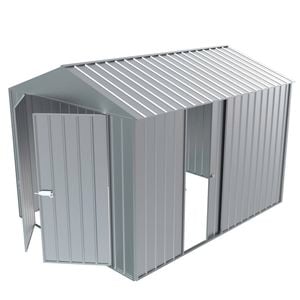 Build-a-Shed 2.3 x 3.0 x 2.3m Gable Single Sliding Side Door Shed - Zinc