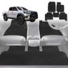 6D Diamond Car Floor Mats for Toyota Hilux Extra Cab 2015-Current-Full Set-Black-Outback GT