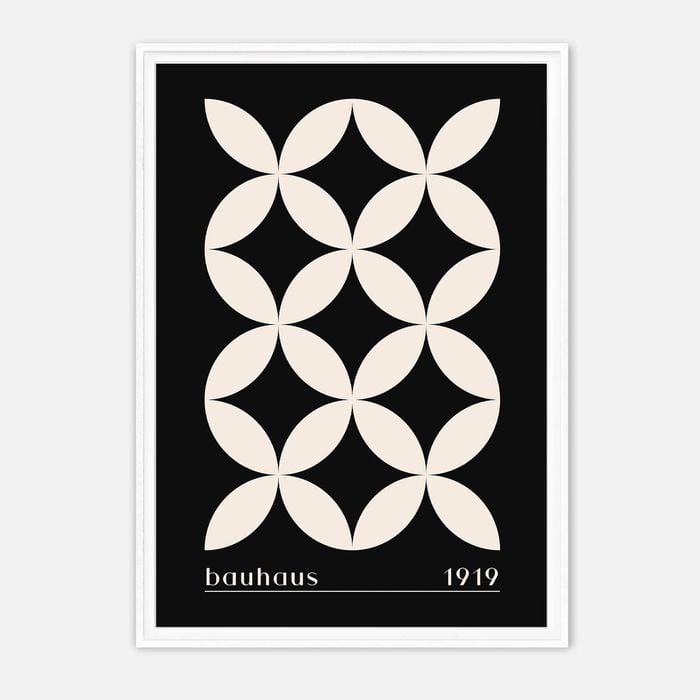 Galrie Bauhaus 1919 Geometric Abstract Art Print for Modern Decor, White Frame, A4 21 x 30cm (8 x 12inch)