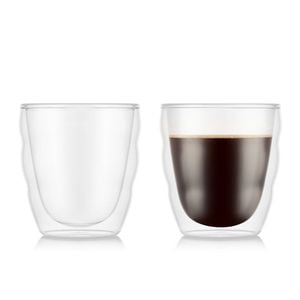 Bodum 0.25 L Transparent Pilatus 2 Pcs Glass, Double Wall, Small, 0.25 L, 8 Oz 1 Pcs