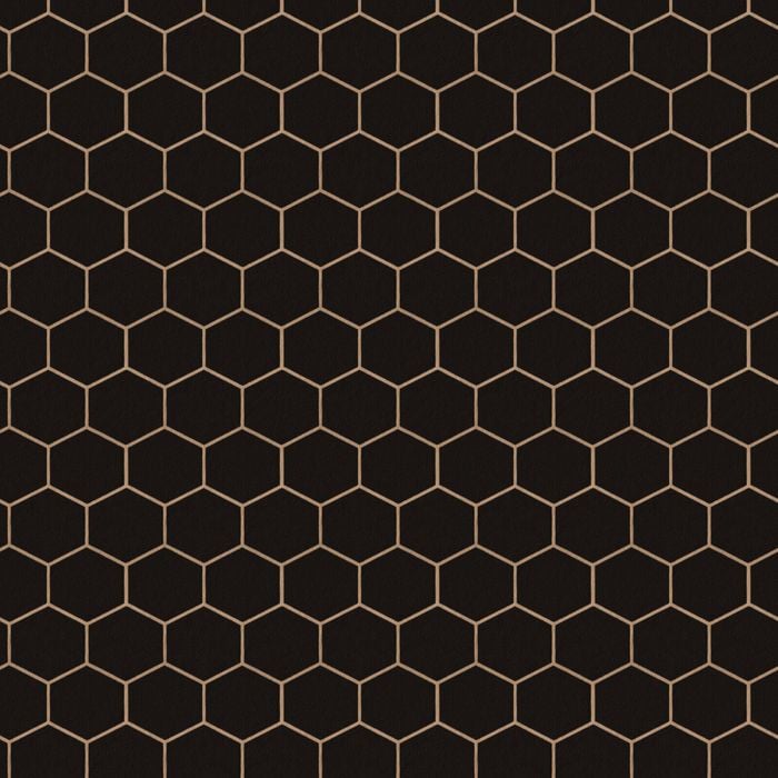 Graham & Brown 52cm x 10m Hexagon Black Easy Décor Wall Paper
