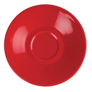 Olympia Espresso Saucer Cafe Red 12 Pack Commercial Coffee Tableware