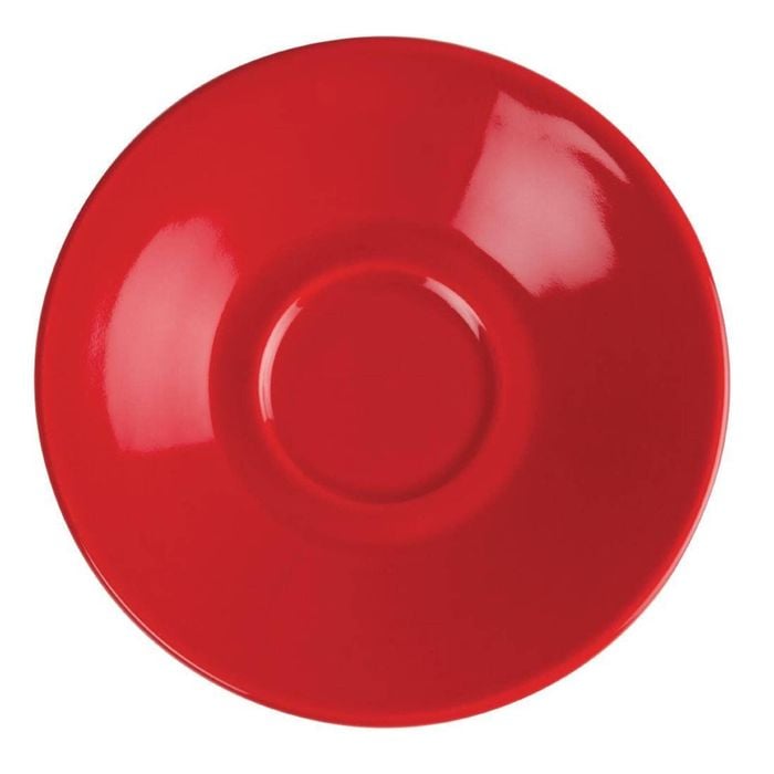 Olympia Espresso Saucer Cafe Red 12 Pack Commercial Coffee Tableware