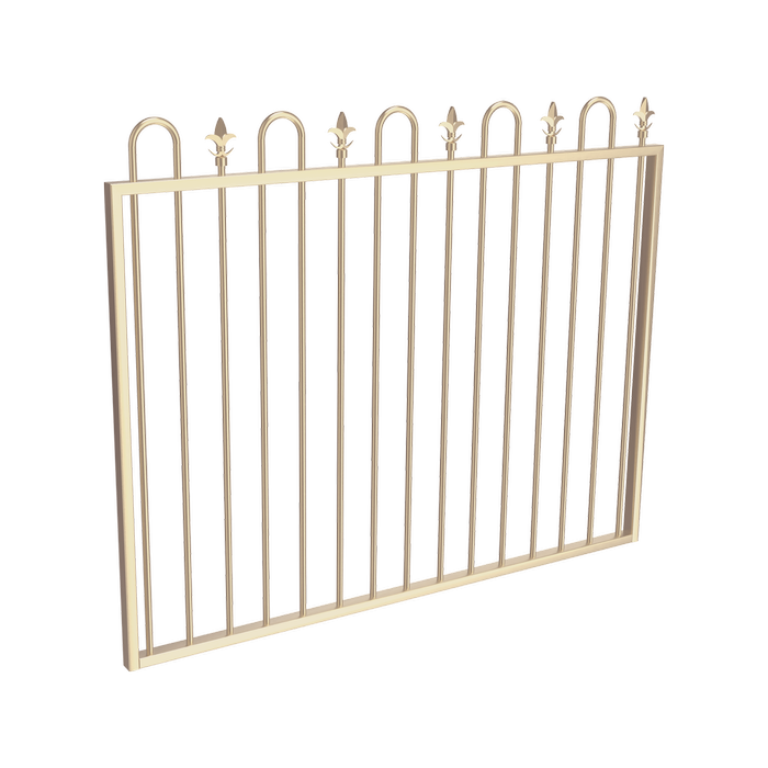 ProtectorAl 1201 - 1500 x 1200mm Primrose Aluminium Garden Gate Loop & Spear