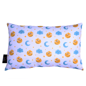 Yarra Textiles Toddler/Kids Pillow with Pillowcase (Cat & Moon design ) -  46 cm x 30 cm x 10cm