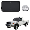 Front Windscreen Sun Shade for Toyota LandCruiser 70 Single Cab 2012 - Current - Standard 150 x 85 cm - Black