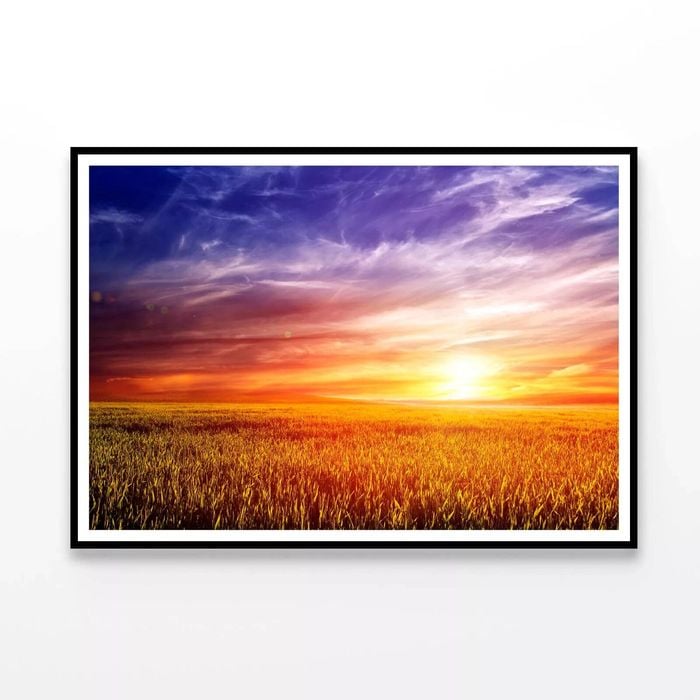 Green Field with Sky   Print 100% Australian Made 90x60cm  (Poster)