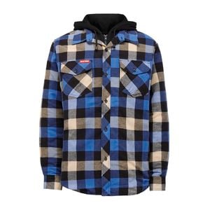 Hard Yakka Blue Flannel Quilted Shacket - Size L