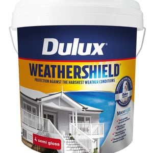 Dulux 15L Exterior Paint Weathershield Semi Gloss Vivid White