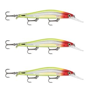 3x Rapala 12cm RipStop Shallow Jerkbait Hard Body Fishing Lures - Clown