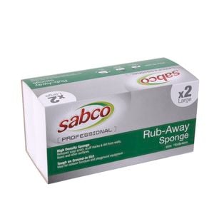 Sabco Large Heavy Duty Rub Away Melamine Sponge- 2 Pack