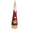 LVD Metal Santa w/ Star Christmas Holiday Tabletop Decoration 24.5cm Red
