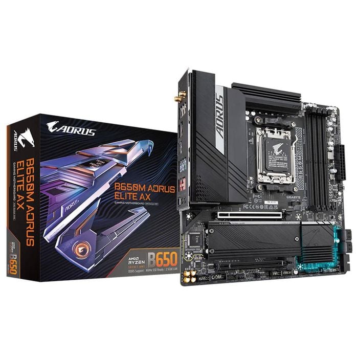 Gigabyte B650M AORUS ELITE AX AM5 Micro-ATX Motherboard