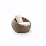 Newport Outdoor Wicker Lounge Arm Chair Brushed Wheat - Cream
