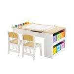 Costway Kids Table & Chairs Set Activity Drawing Desk w/Storage Boxs