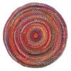 The Rug Connection Gallery Chindi Pink 200x200cm - Medium Round Boho Handwoven Indoor Rug