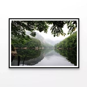 Lake in the Forest with Trees  Print 100% Australian Made 90x60cm  (Poster)