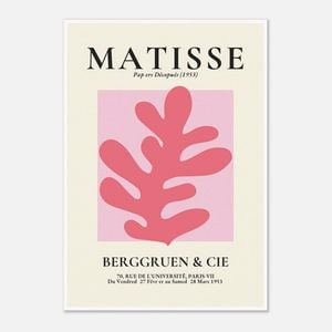 Galrie Henri Matisse Exhibition Print - Captivating Art at Berggruen & Cie (Pink I), Poster Only, A0 84 x 119cm (33 X 47inch)