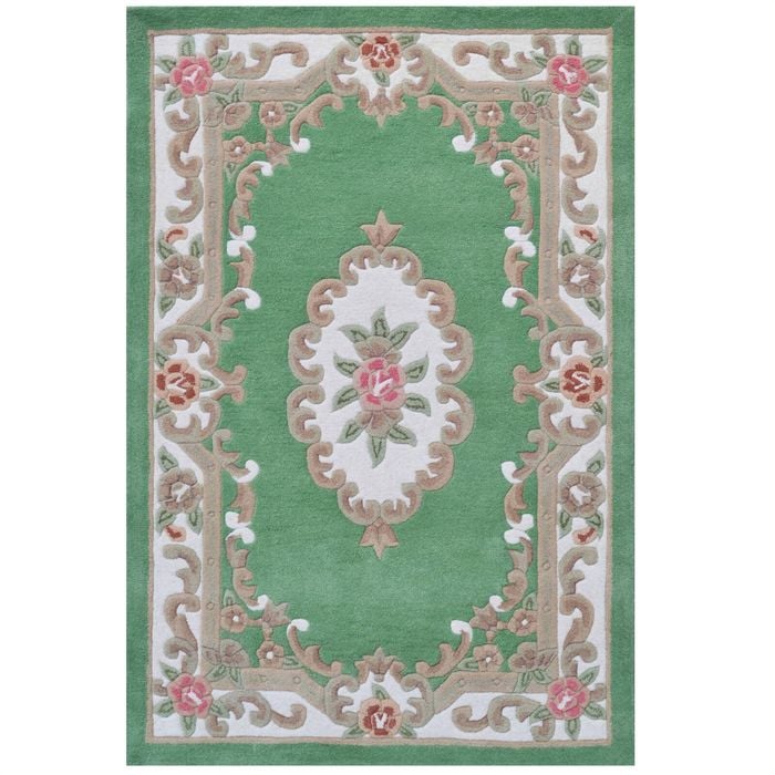 Traditional Handmade Wool Rug-Avolon-Pista Green-120x180cm