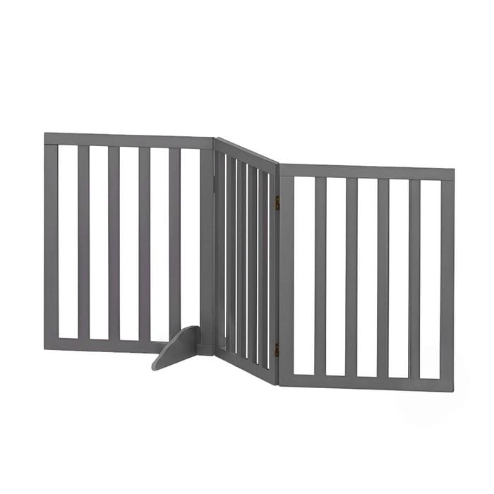 i.Pet Dog Gate Playpen Enclosure 3 Panels Pet Door Fence Wooden Play Pen Stair