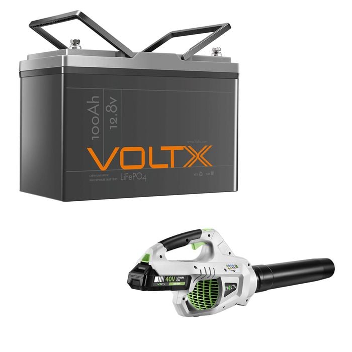Voltx 12v 100ah Lithium Battery + 40v Leaf Blower