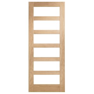 Corinthian 2040 x 820 x 35mm Internal Door White Oak Moda Clear Glass AMODG14