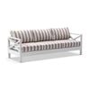 Kansas 3 seater Outdoor Aluminium Lounge in Sunbrella White & Maxim Heather Beige Cushions
