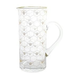 Lvd Honeycomb Bee Decal Glass Water Jug Home/kitchen Decor White