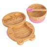 Tiny Dining 3pc Bamboo Penguin Baby Feeding Set with Suction Cup