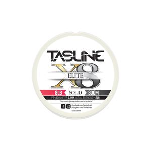 Tasline Elite White 300m Braid Fishing Line 8lb