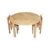 Rubberwood Round Table 90cm & 2 Standard Chairs