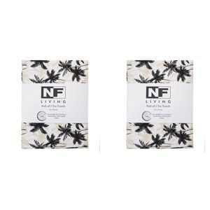 2x 2pc NF Home & Entertaining Essentials Treemend Tea Towel 25x18cm Solid Black