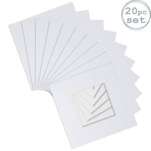 20x Picture Photo Mounts - To Fit Frame Size 10 x 10" for Image Size 8 x 8"