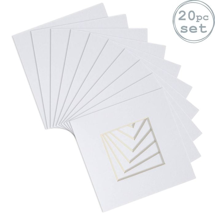 20x Picture Photo Mounts - To Fit Frame Size 10 x 10" for Image Size 8 x 8"