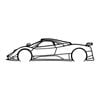 Ignite Laser Pagani Zonda Cinque Silhouette Metal Wall Art Rustic Metal 15.7inch/40cm