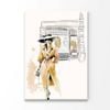 Yellow Stylish Lady Print 100% Australian Made 60 x 90cm (Acrylic)