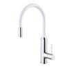 Dorf    White Lead Free Vixen Retractable Sink Mixer